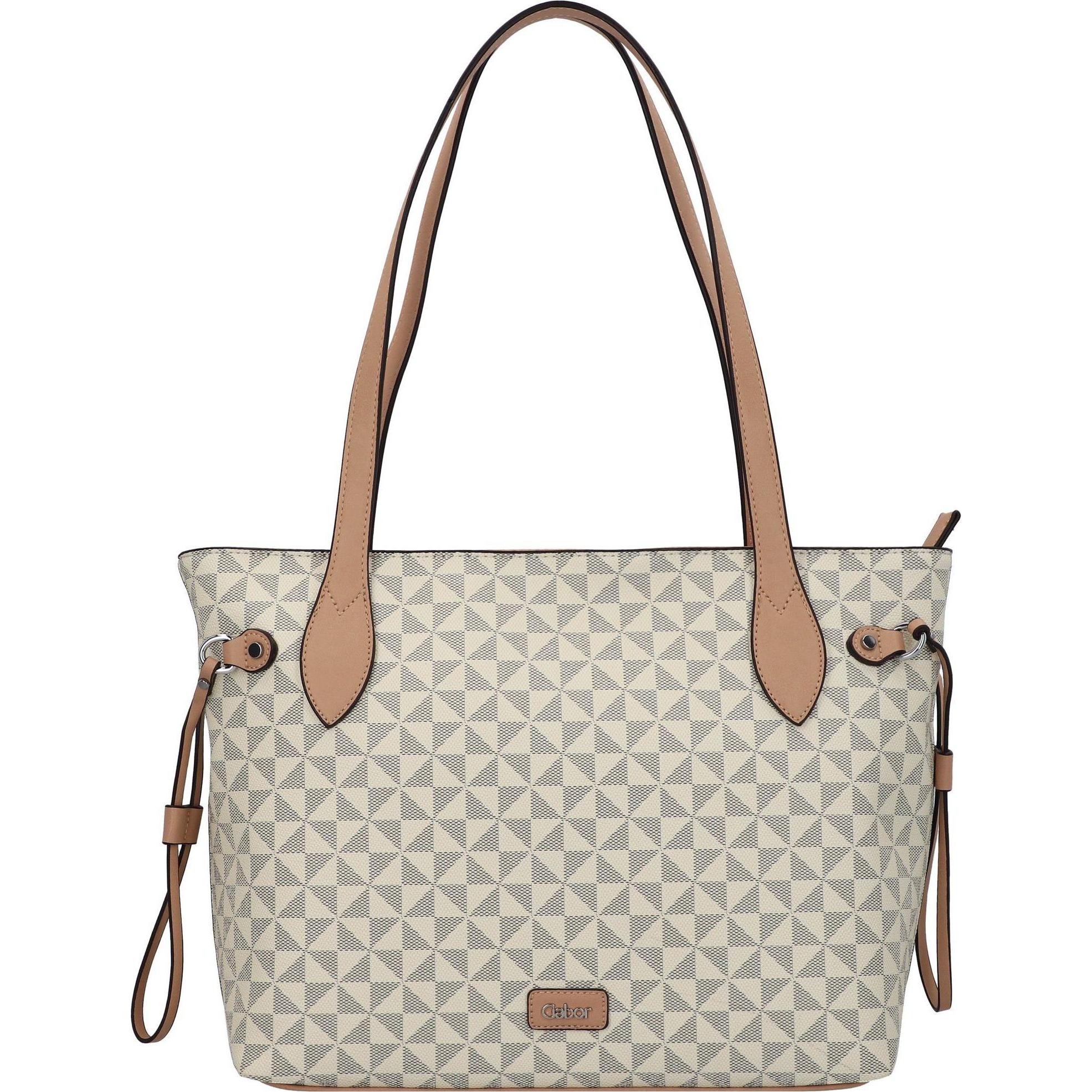 Gabor, Tasche, Taschen Bags BARINA Shopper, mixed brown, Weiss, (14 l)