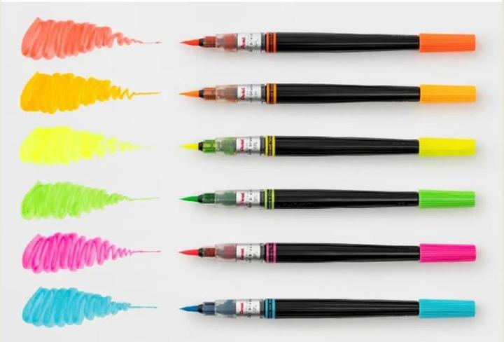 Produktbild Pentel Filzstift Color Brush Neon color edition, pink