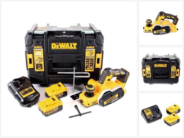 Produktbild DeWalt DCP 580 M2 Akku Hobel 18V 82mm + 2x Akku 4,0Ah + Ladegerät + TSTAK