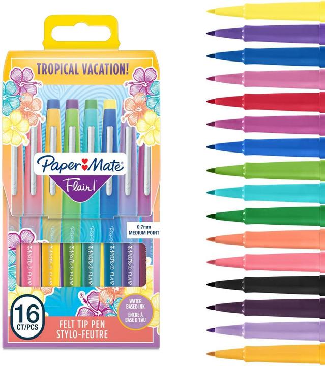 Produktbild Paper Mate Flair Tropical Vacation (16x)