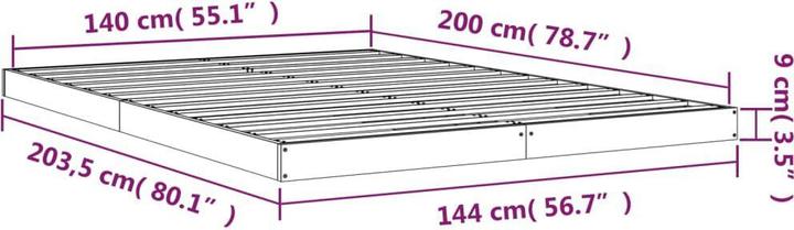 Image du produit vidaXL Bettrahmen (140 x 200 cm)
