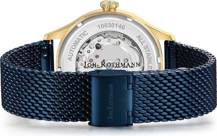 Image du produit John Rothmann Montre automatique Homme Flight en acier inoxydable bleu - 26861 (Montre analogique, 42 mm)