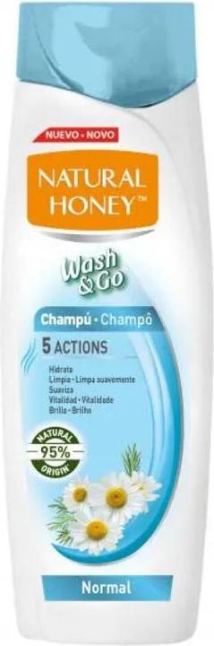 Actual product image Natural Honey Wash y Go Champú Normal 400ml (400 ml, Liquid shampoo)
