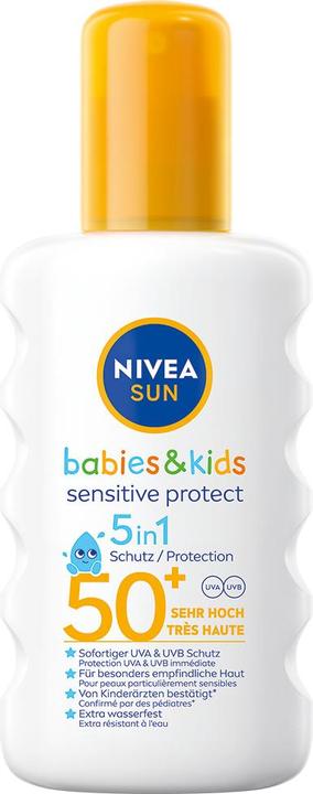 Actual product image NIVEA Babies & Kids Sensitive Protect Sonnenspray LSF 50+ (Sun spray, SPF 50+, 200 ml)