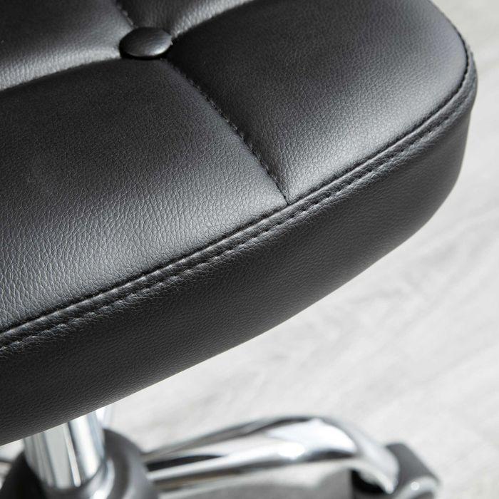 Immagine prodotto Swisshandel24 Set di 2 sgabelli con rotelle e schienale girevole, regolabili in altezza 45 x 47 x 72-87 cm