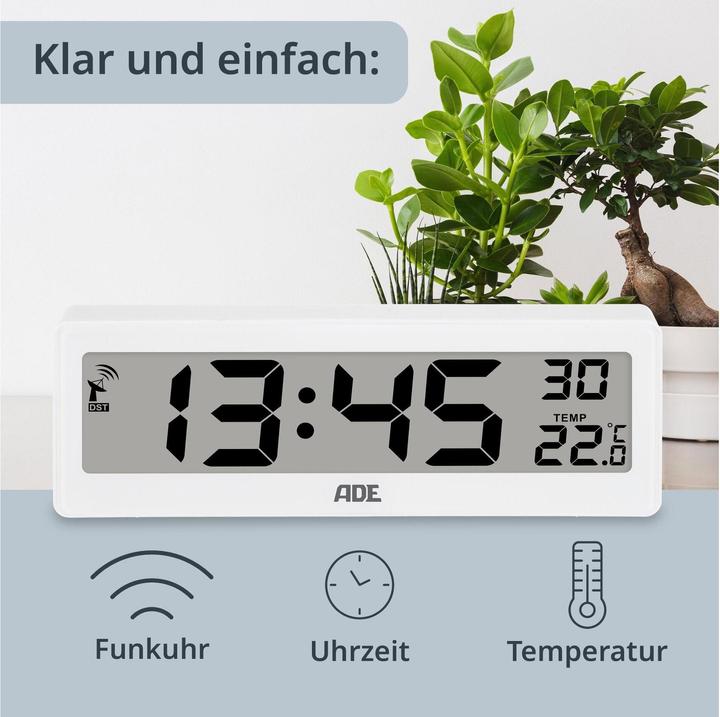 Produktbild ADE Funkuhr DCF mit XXL-Ziffern