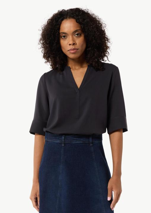 Image du produit Comma Bluse Twill-Bluse im Relaxed Fit mit Tunika-Ausschnitt (36)