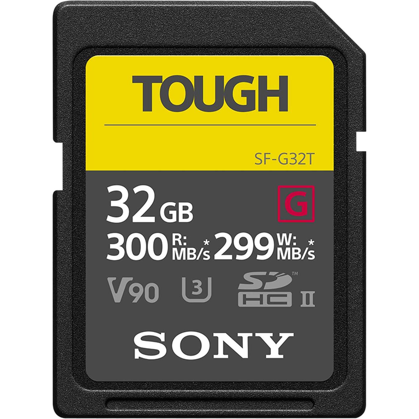 Sony SF-G Tough SDXC UHS-II (32 GB, SDHC, U3, UHS-II), Speicherkarte, Schwarz