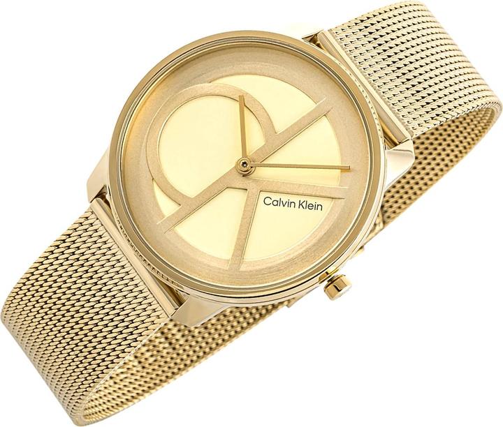 Actual product image Calvin Klein Iconic Mesh Damenuhr 25200034 + BOX (Analogue wristwatch, 35 mm)