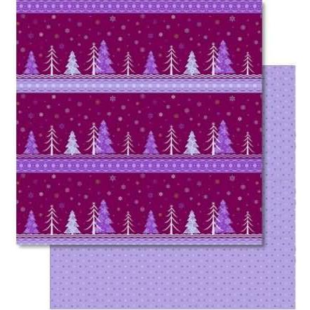 Ursus, Bastelpapier, Scrapbook Paper Winterzauber flieder/brombeer 12x12 Zoll VE=5 Blatt (5 x)