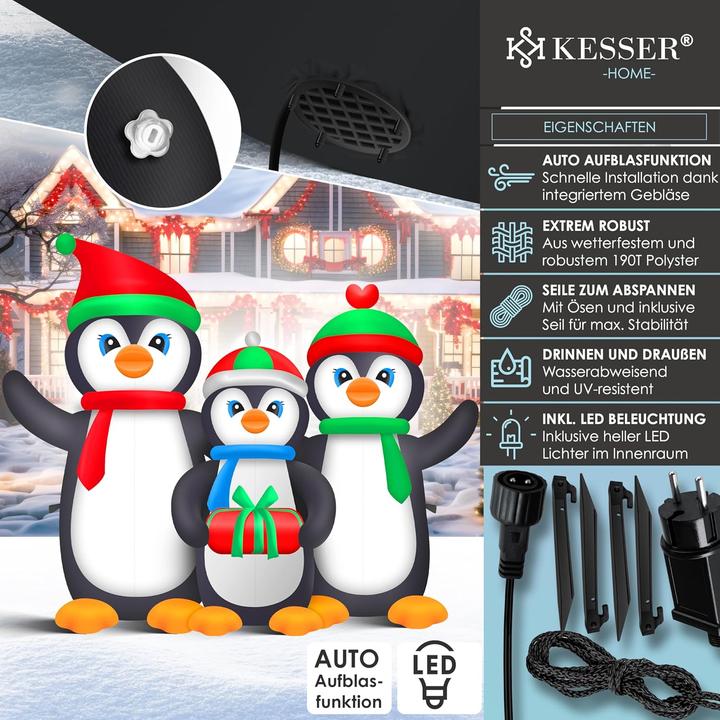 Produktbild Kesser Aufblasbare Pinguin-Familie XXL
