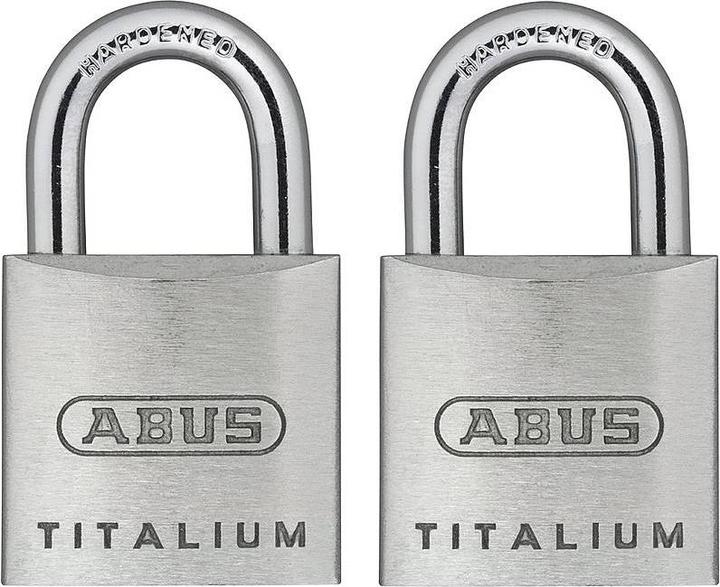 Produktbild Abus Hangschloss TITALIUM 64TI/20 Twins-Pack