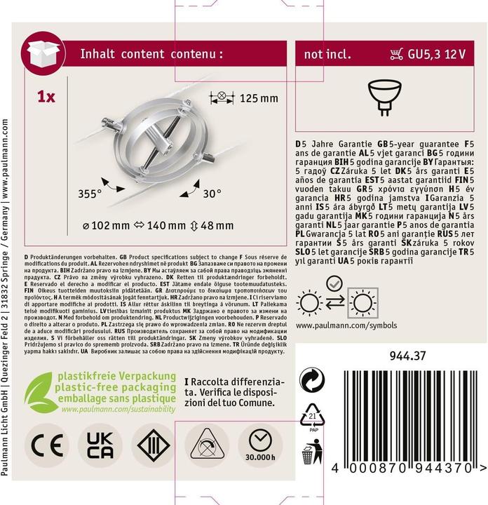 Immagine prodotto Paulmann Set di apparecchi Cardan