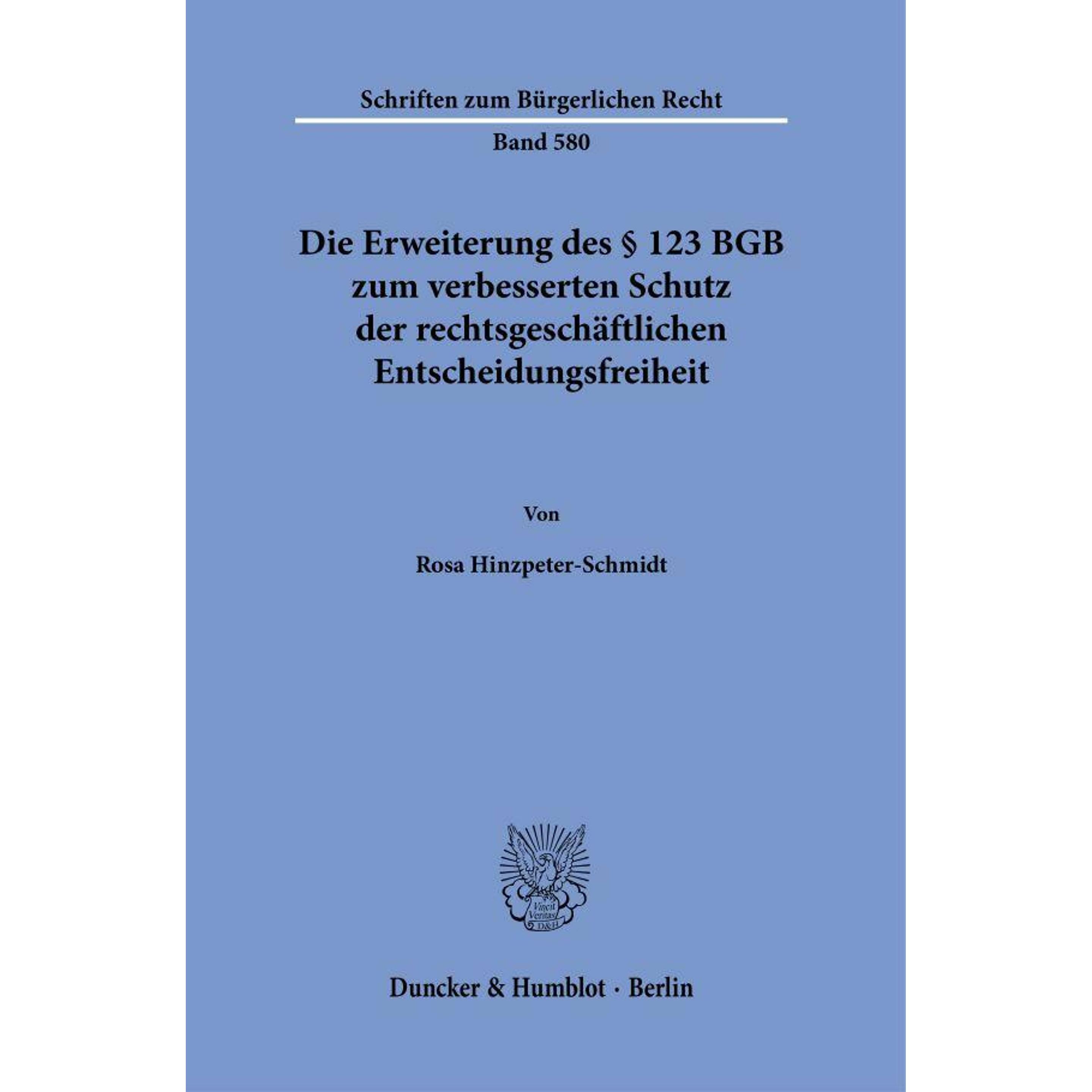 Hinzpeter-Schmidt:Die Erweiterung des §, Fachbücher von Rosa Hinzpeter-Schmidt