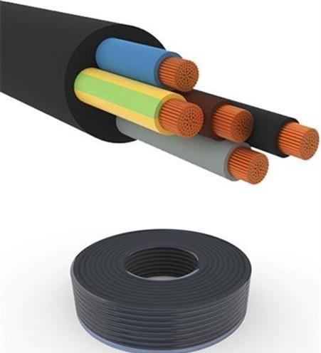 Produktbild Fix-Pro Gummikabel 5G16 mm² H07RN-F sort 450/750V ring med 15 meter, kabeldiameter 33,3 mm