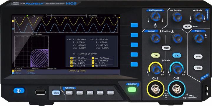 Actual product image Peaktech P 1402 Digital storage oscilloscope (CAT II 400V)
