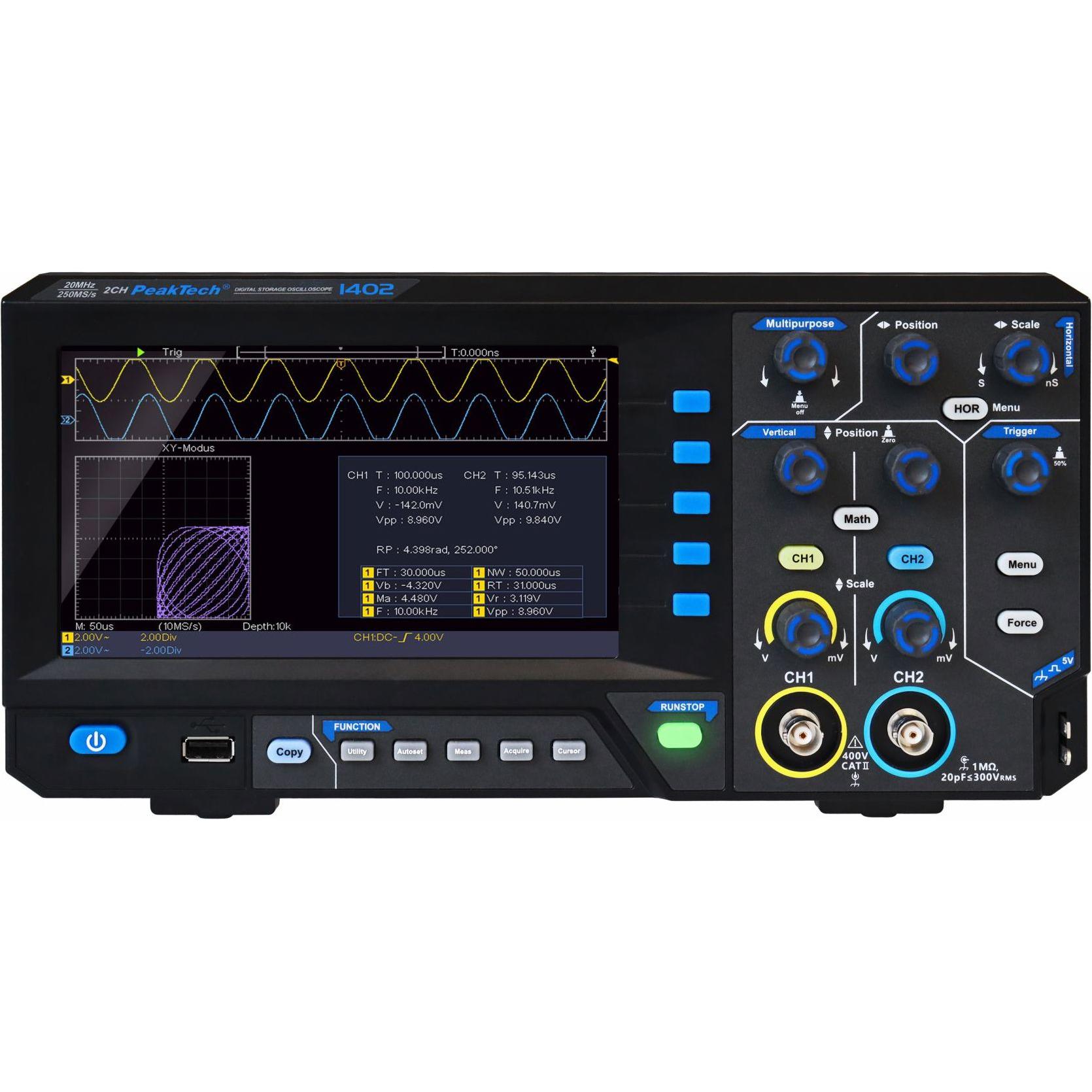Thumbnail - Peaktech, Multimeter, P 1402 Digital Speicher Oszilloskop (CAT II 400V)