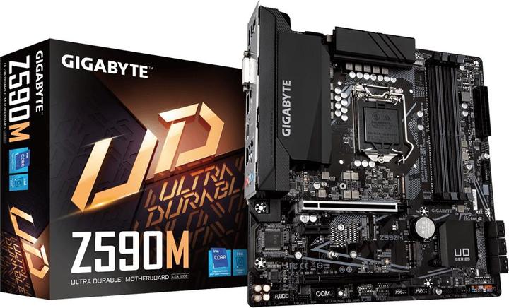 Actual product image Gigabyte Z590M - 1.0 - Motherboard - micro ATX - LGA1200 socket - Z590 - USB-C Gen1, USB (LGA 1200, Intel Z590 Express, mATX)