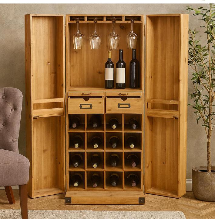 Produktbild HTI-Living Weinregal Imelda für 16 Flaschen (16 Flaschen, 49 x 45 x 107 cm)