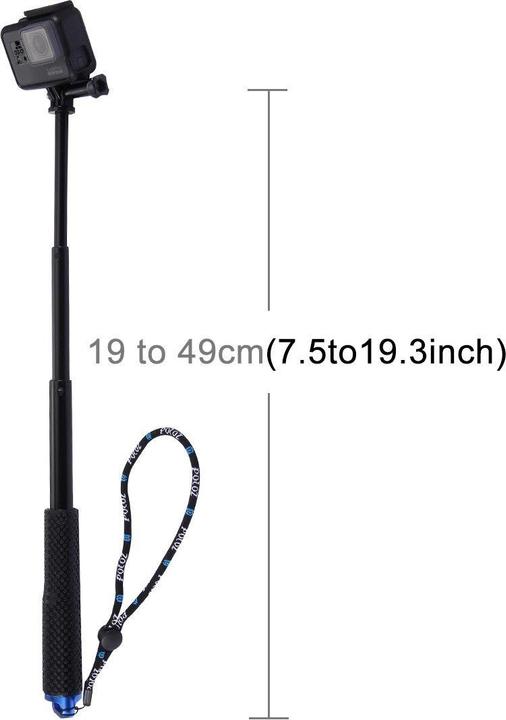 Actual product image Puluz Selfie Stick for sports cameras PZ150 (black)