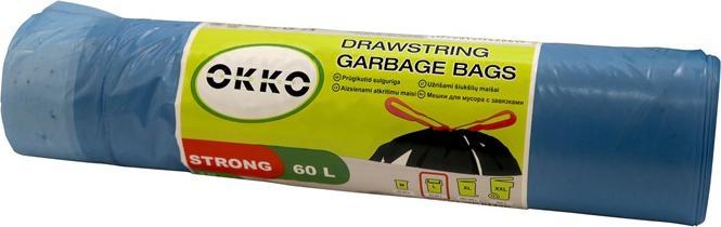 Actual product image Okko Garbage Bags Str Blue Ds 60l 10pcs