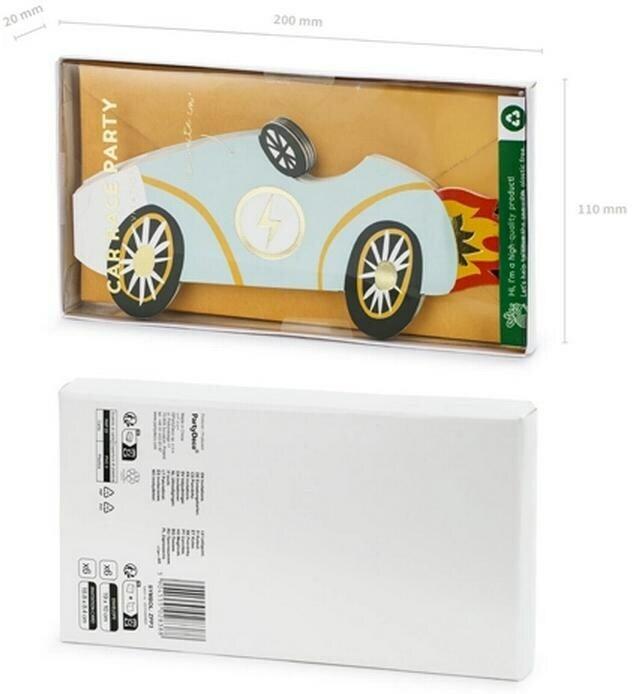Actual product image Partydeco Invitations - Voiture (6 pcs.)