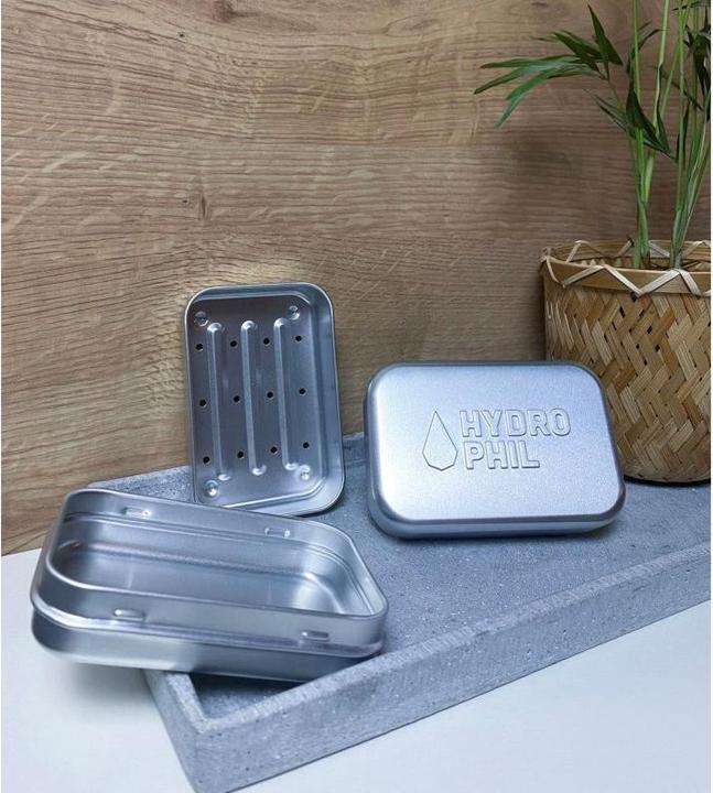 Actual product image Hydrophil Soap tin aluminium stainless
