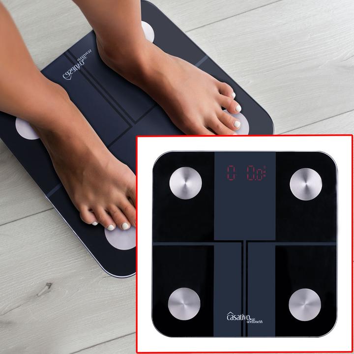 Actual product image Casativo 14in1 body analysis scale made of glass with Bluetooth, app & user recognition (180 kg)