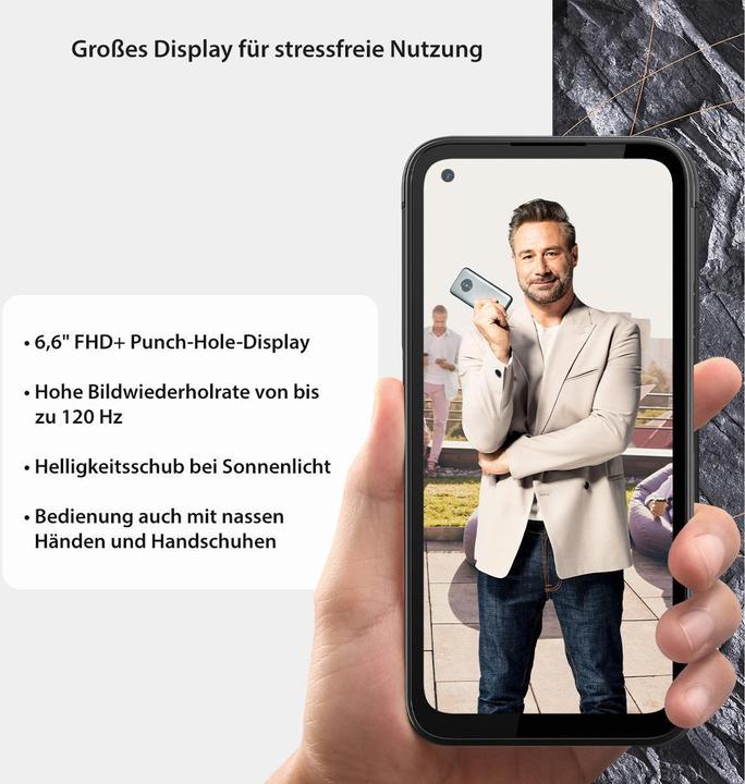 Produktbild Gigaset GX6 Outdoor (128 GB, Titanium Black, 6.60", Dual SIM, 50 Mpx, 5G)