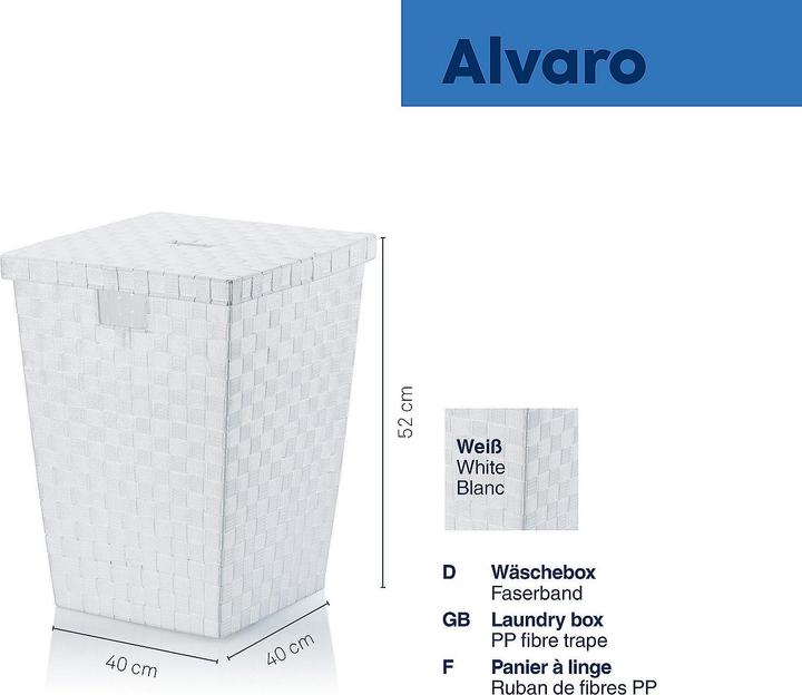 Produktbild Kela Wäschebox Alvaro weiss 43 Liter (43 l)