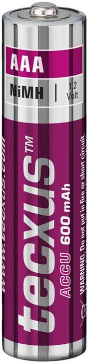 Image du produit Tecxus AAA (Micro)/HR03 - 600 mAh - Batterie nickel-métal hydrure (NiMH), 1,2 V (4 pcs, AAA, 600 mAh)