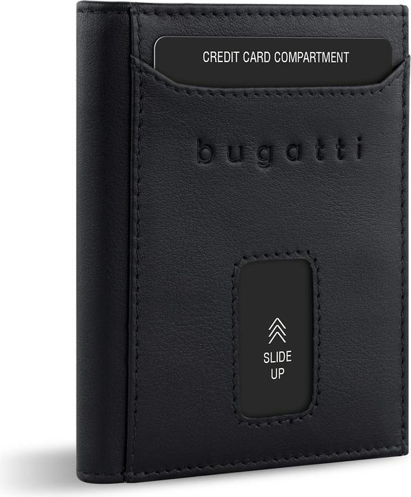 Actual product image Bugatti Secure Slim - RFID credit card holder with Viennese coin pocket Nappa