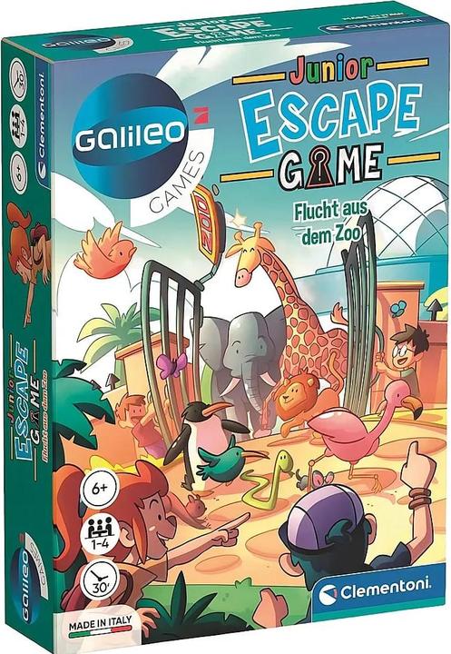 Actual product image Clementoni Galileo Escape Game Junior Escape from the zoo (German, 1 - 4 Players)