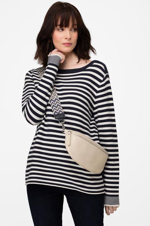 Produktbild Laurasøn Pullover, Feinstrick, Ringel, U-Boot-Ausschnitt, Langarm (M)