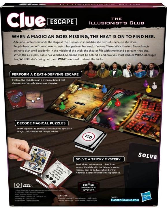 Actual product image Hasbro Gaming Clue Escape: The Illusionist’s Club (English)