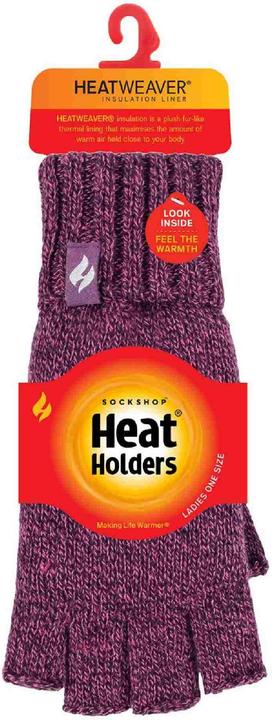 Produktbild Heat Holders Handschuhe Fingerlos, Thermo Handschuhe Ohne Finger Stricken (One Size)