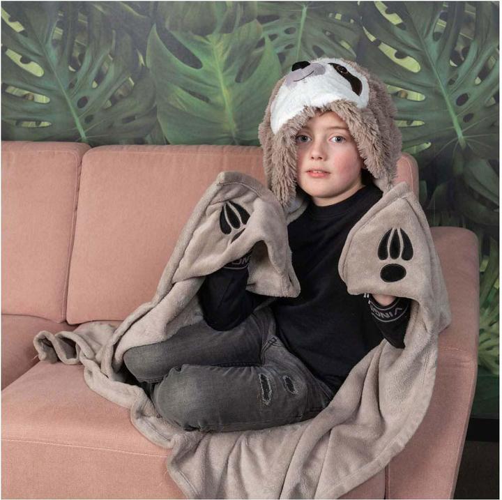 Actual product image Cozy Noxxiez Noxxiez Fleece Blanket - Sloth (130 x 100 cm)