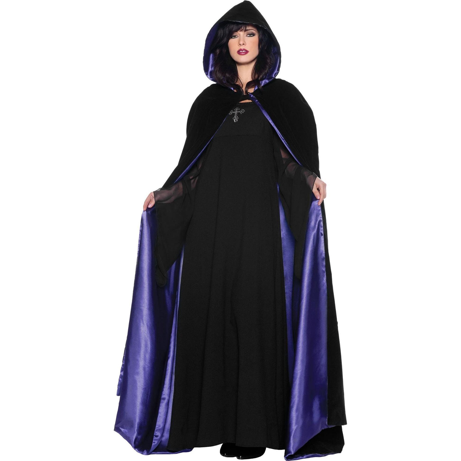 Underwraps Kapuzencape schwarz-lila (One Size)