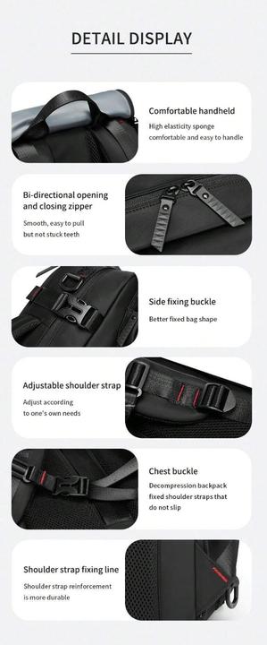 Immagine prodotto Only-Bags.Store Zaino impermeabile per computer portatile da 40,64 cm, zaino da viaggio con borsa per scarpe