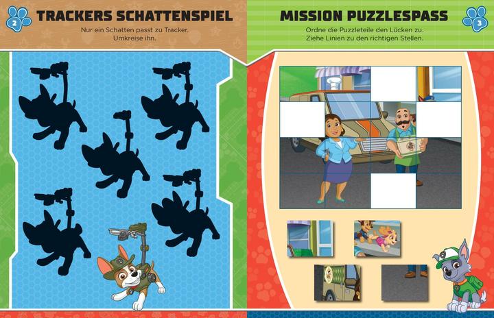 Immagine prodotto PAW Patrol Rätselbuch mit 40 Tattoos (Tedesco, Casa editrice Schwager & Steinlein, 2024)