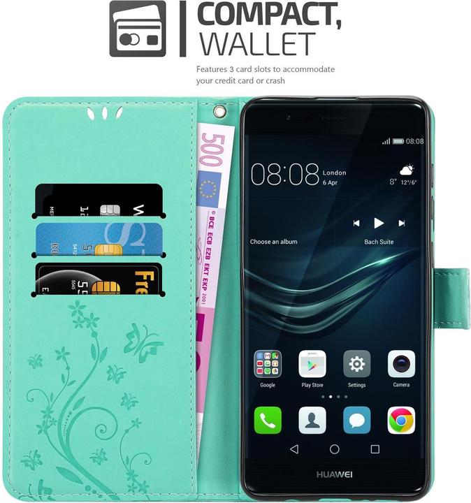 Actual product image Cadorabo Flower Book Cover (Huawei P9)