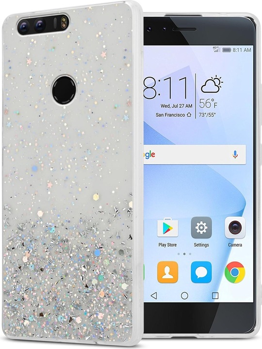 Actual product image Cadorabo TPU cover with glitter for Honor 8 / 8 PREMIUM (Fee 8 Premium)