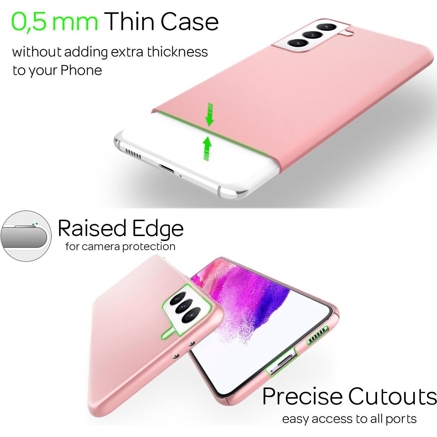 Thumbnail - Nalia Extra Dünne Handyhülle (Samsung Galaxy S21 FE), Smartphone Hülle, Rosa