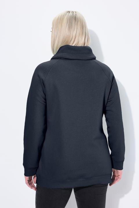 Produktbild Ulla Popken Sweatshirt, weiter Stehkragen, Taschen, Raglan-Langarm (54)