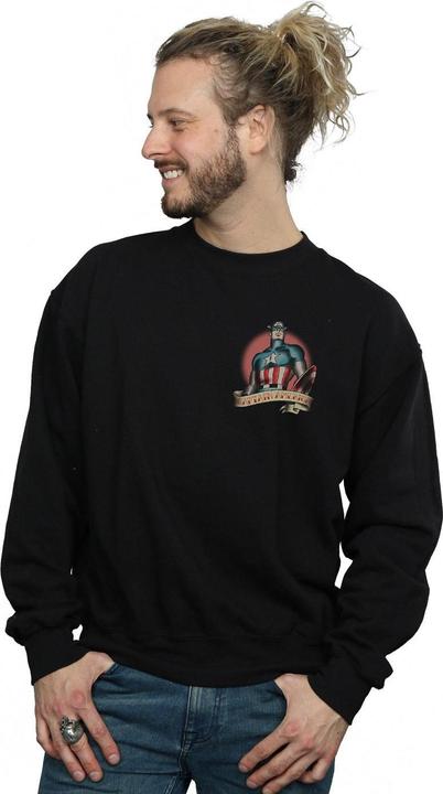 Immagine prodotto Captain America Tattoo Breast Print Felpa Uomo (5XL)