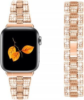 Produktbild Cover-Discount Apple Watch 42/44/45mm - Edelstahl mit Strass Armband roségold (42 mm, 44 mm, 45 mm, Edelstahl, Apple Watch Series 1, Apple Watch Series 2, Apple Watch Series 3, Apple Watch Series 4, Apple Watch Series 5, Apple Watch Series 6, Apple Watch Series 7, Apple Watch Series 8, Apple Watch Series 9, Apple Watch SE)