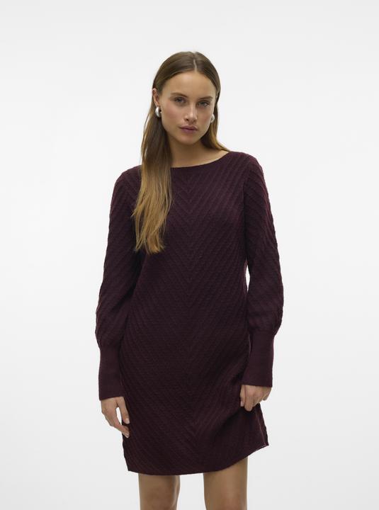 Actual product image Vero Moda VMANJASTINNA LS BOATNECK DRESS GA EXC Knitted Dress (XS)