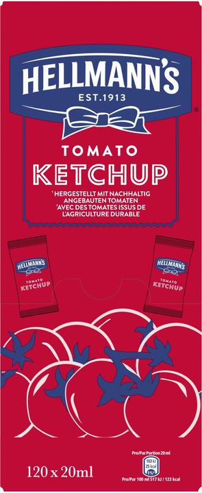 Produktbild Hellmann's Tomato Ketchup 120x20ml (3100 g)