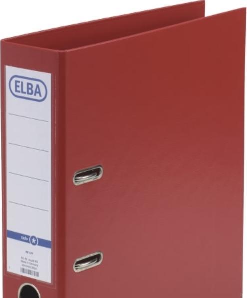 Produktbild Elba Ordner rado star, Rückenbreite: 80 mm, rot, DIN A4 Einband aussen (A4, 80 mm, 1 Stück)