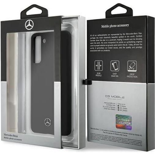 Thumbnail - Mercedes MEHCS21SSILBK S21 G991 black / black solid silicone line (Samsung Galaxy S21), Smartphone Hülle, Schwarz
